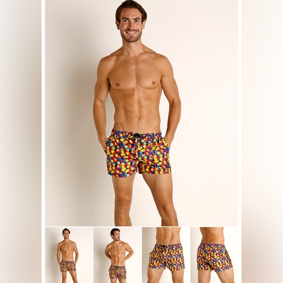 2xist Other - 2XIST PRIDE IBIZA SWIM SHORTS BEACH UMBRELLA RAINBOW size M